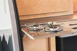 Integrated 2-burner gas stove